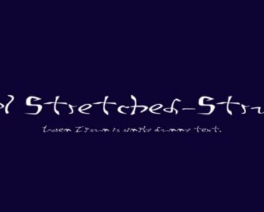 Stretchedstrung Font