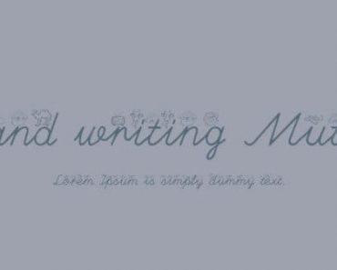 Hand Writing Mutlu Font