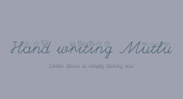 Hand Writing Mutlu Font