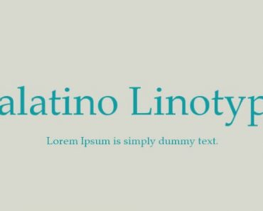 Palatino Linotype font