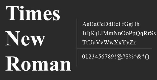 Times New font