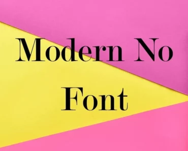 Modern No Font