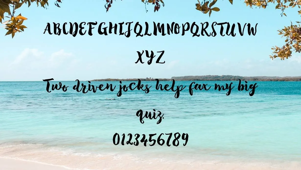 the tropical script font