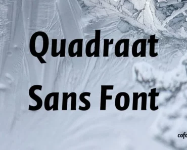 Quadraat Sans Font