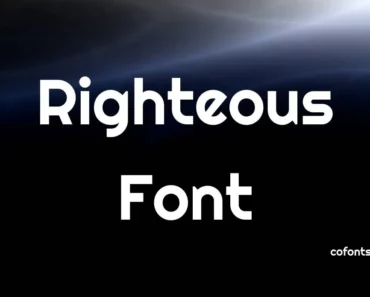 Righteous Font