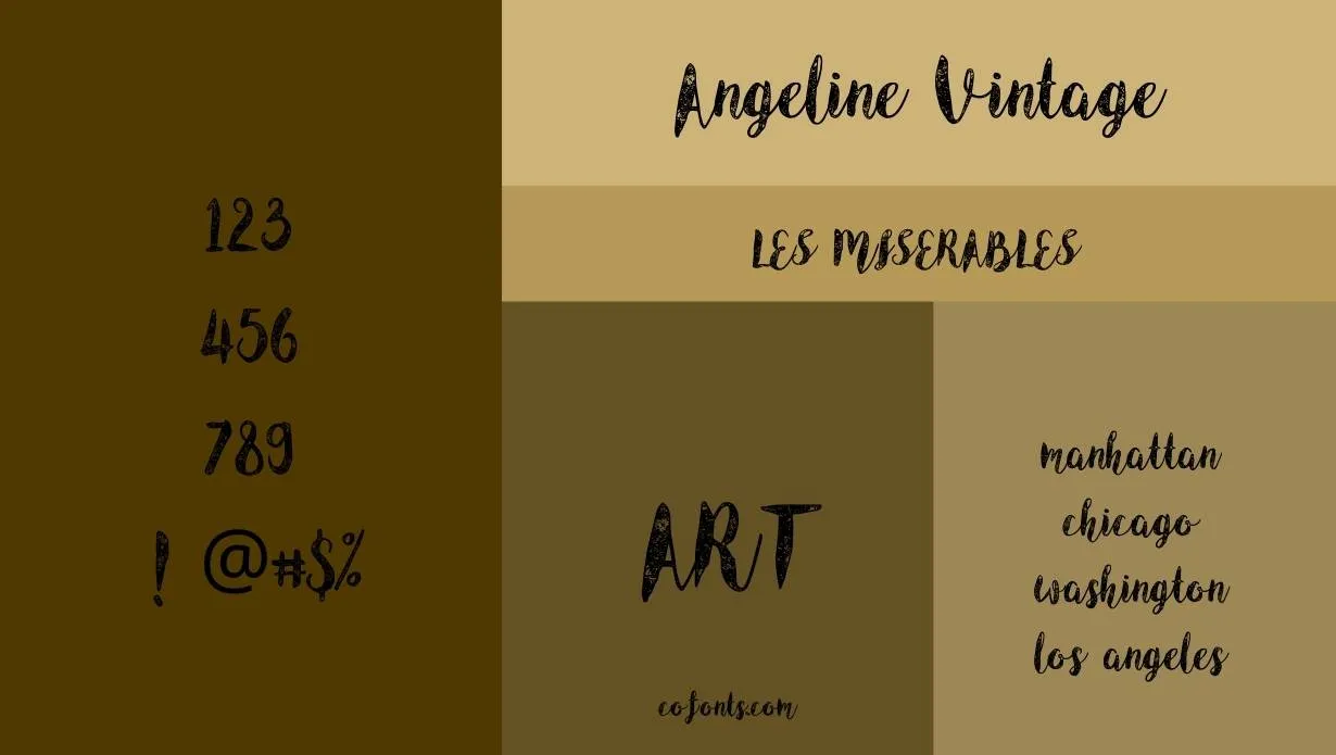 Angeline Vintage Font Family View