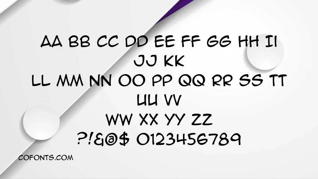 Anime Ace BB Font Family View
