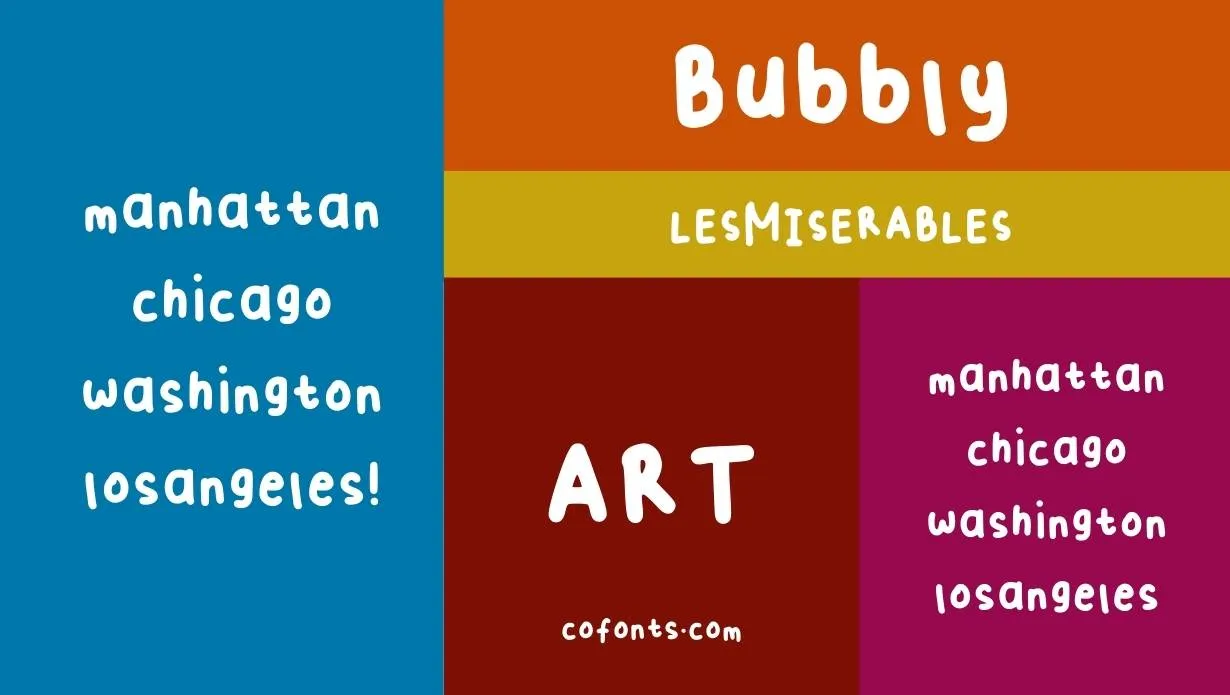 Bubbly Font Family View