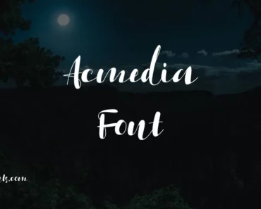 Acmedia Font