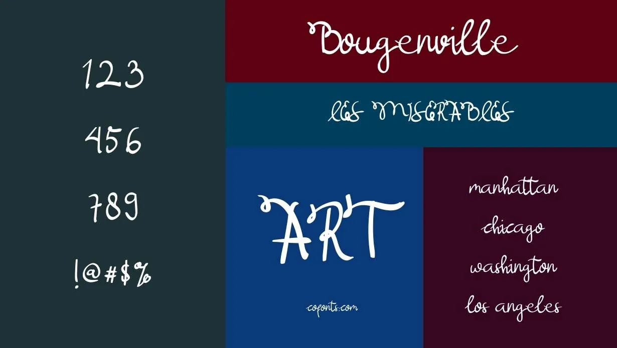 Bougenville Font Family View