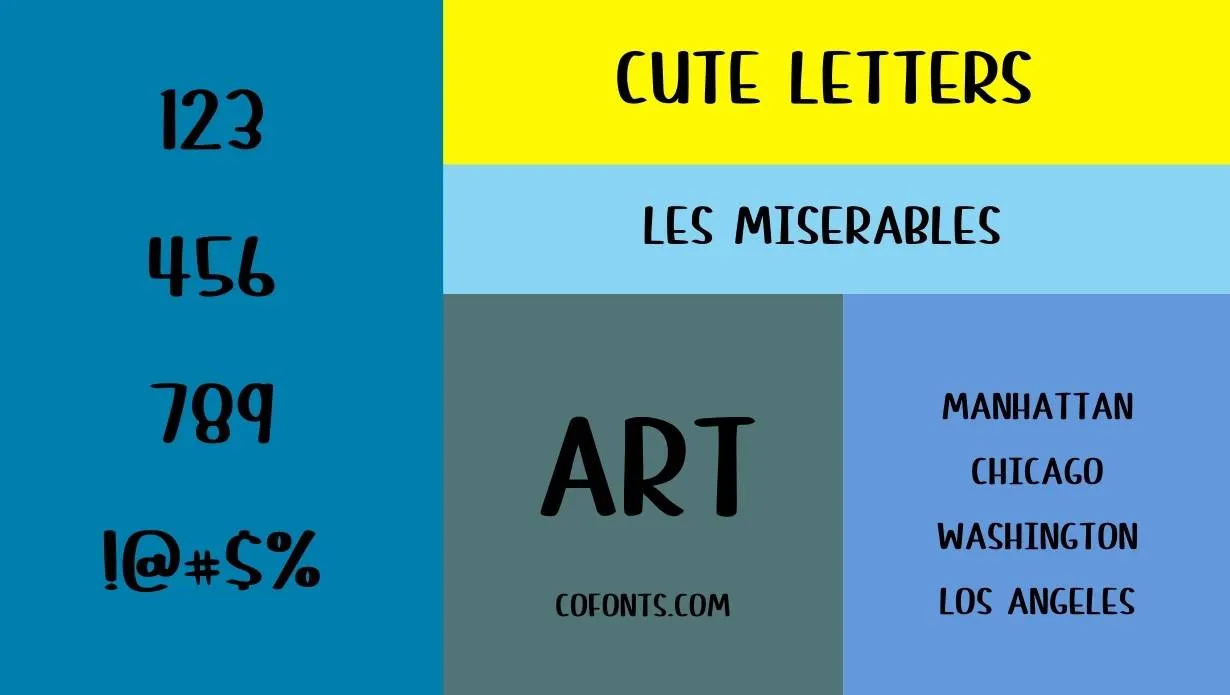 Cute Letters Font Family View