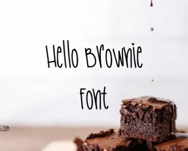 hello brownie font