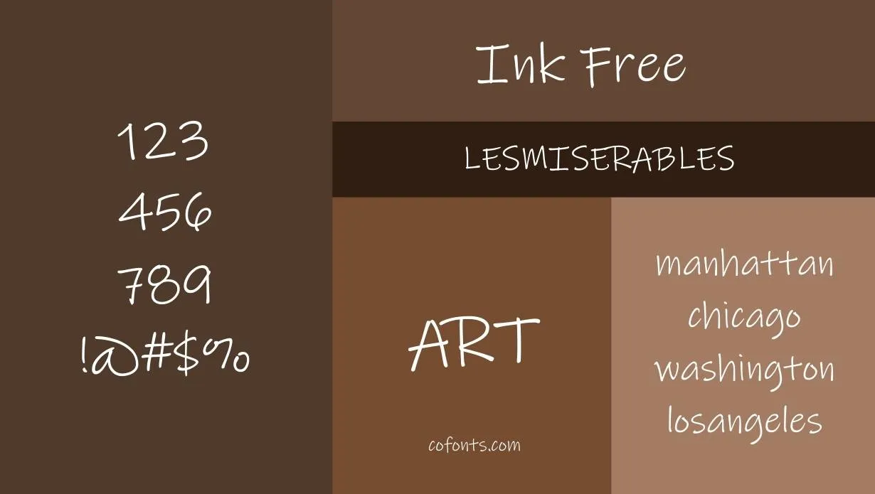 Ink Free Font Family View