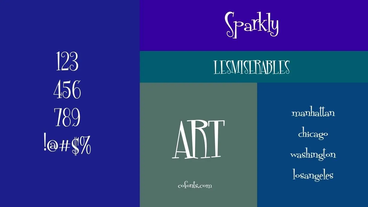 Sparkly Font Family View