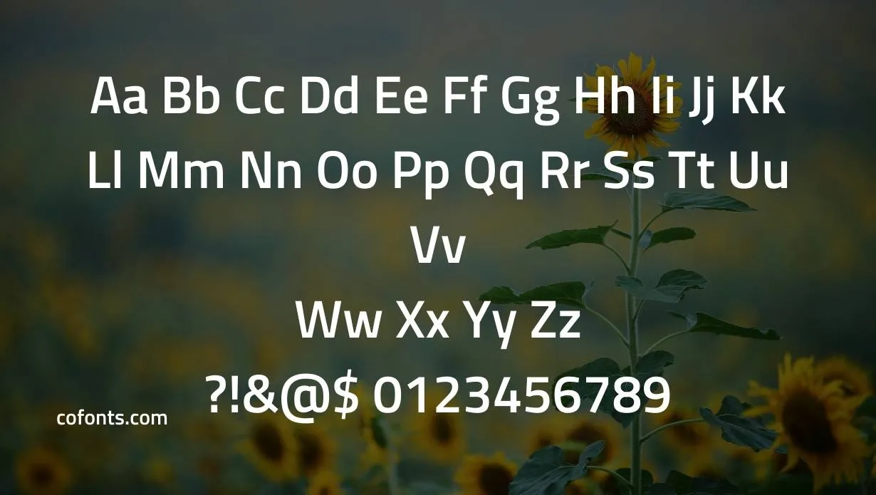 Sunflower Font Family View