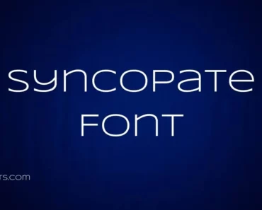 Syncopate Font