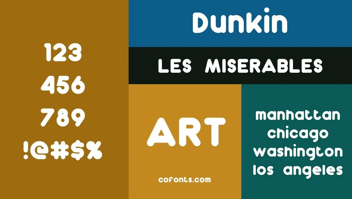 Dunkin Font Family View