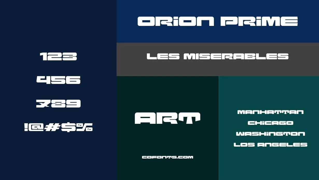 Orion Prime Font Family View