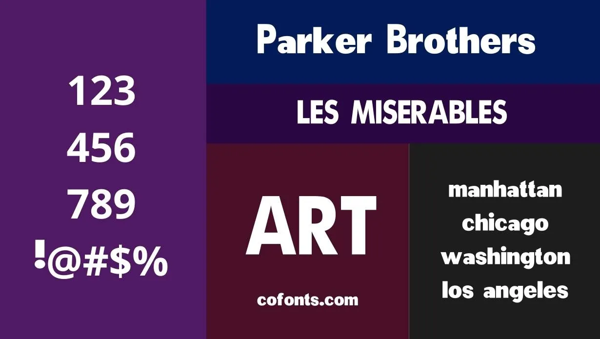 Parker Brothers Font Family View