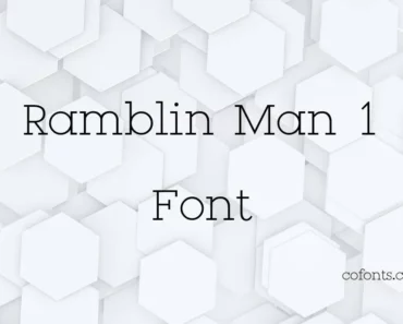 Ramblin Man 1 Font