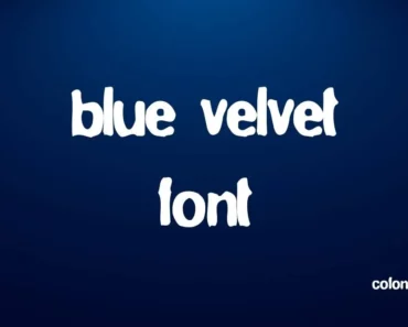 Blue Velvet Font