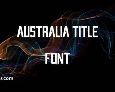 Australia Title Font