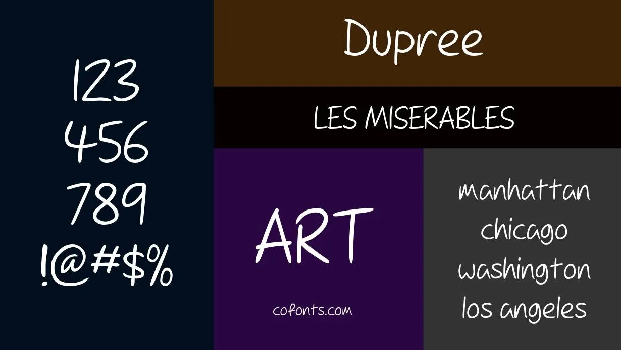 Dupree Font Family View