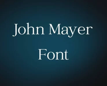 John Mayer Font
