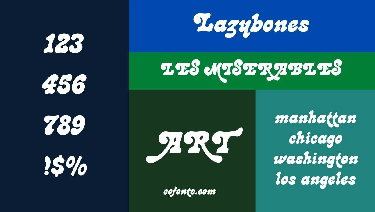 Lazybones Font Family View