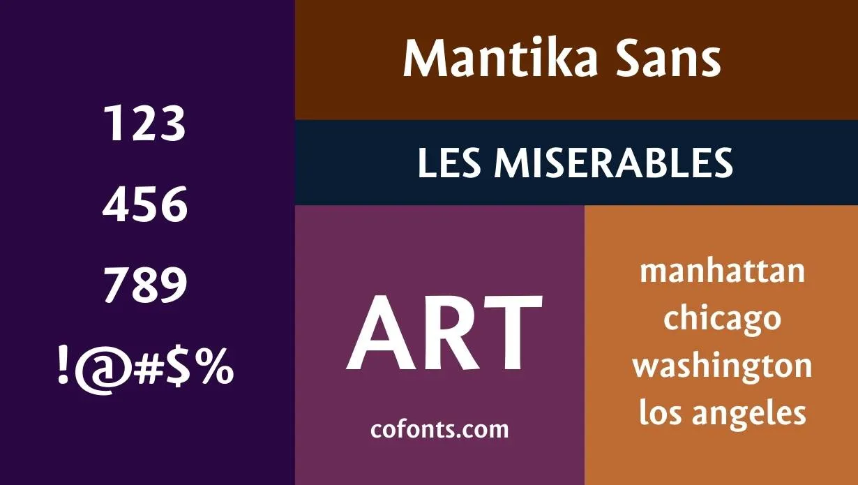Mantika Sans Font Family View