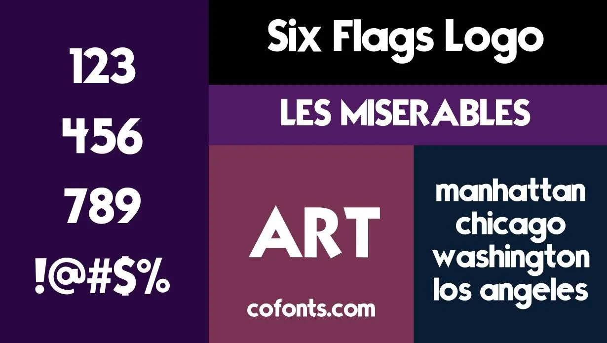 Six Flags Logo Font Family View